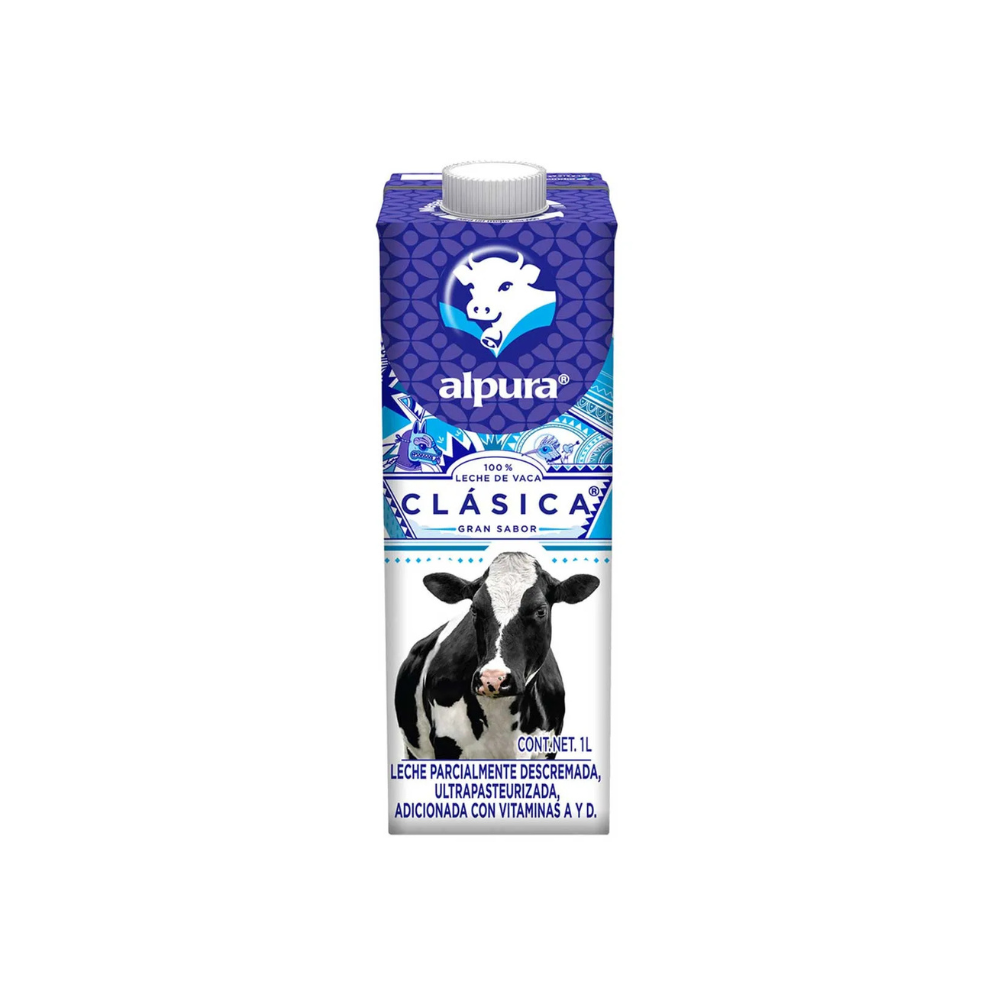 Leche Clásica Entera Ultrapasteurizada Alpura 1L